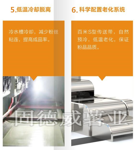 全自动粉条机生产线特点和工序流程
